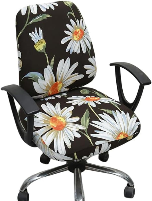 Melaluxe Computer Office Chair Cover - Protective & Stretchable Universal Chair Covers Stretch Rotating Chair Slipcover