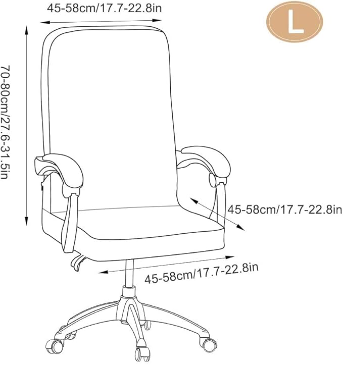 Halloween Office Chair Covers Bloody Handprints Footprints on Black Horror Theme Print Stretchable Slipcover for Modern Simplism Style High Back Boss Chair (No Chair) (L, Halloween04)…