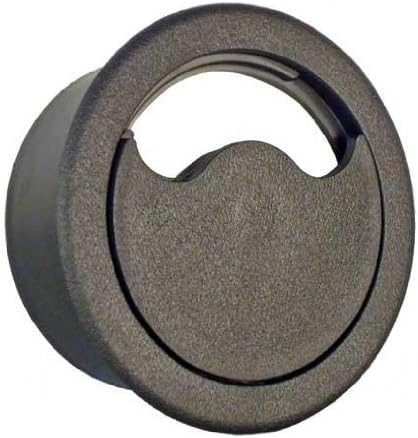 Heavy Duty Floor Grommet w/Cover 3 Inch | Black ABS Plastic Grommet for Cable Organization | Great to Organize Cables | Easy Installation