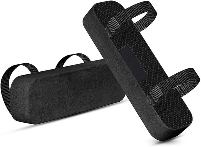 Memory Foam Arm Pads Ergonomic Comfy Rest Elbows Forearms for Office Chairs Provide Elbow Cushioning and Relieve Pressure Chair rmrest Cushions Set of 2 Armrest Covers Black (Black)