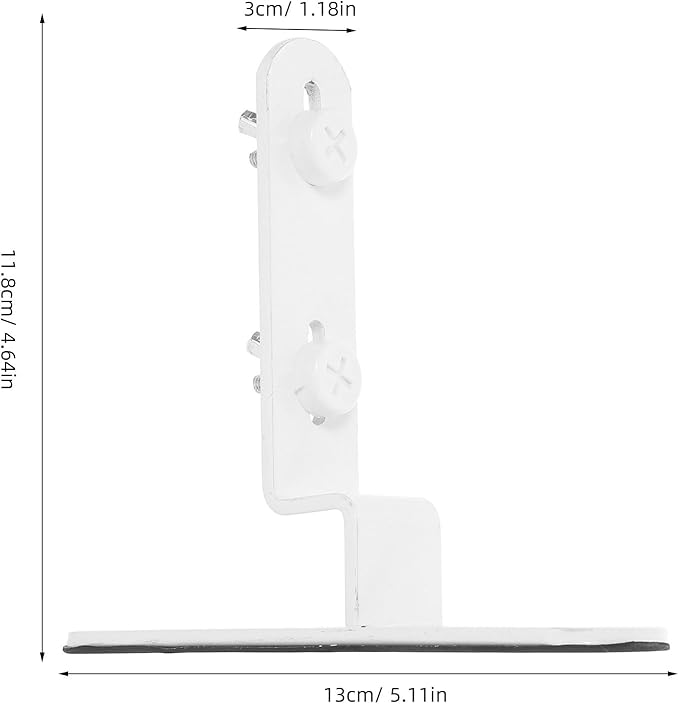 VILLCASE 2pcs White Metal Table Pegboard Brackets Desktop Fixing Stand Clamp for Office Home Wall-Mounted Organizer Shelf Support