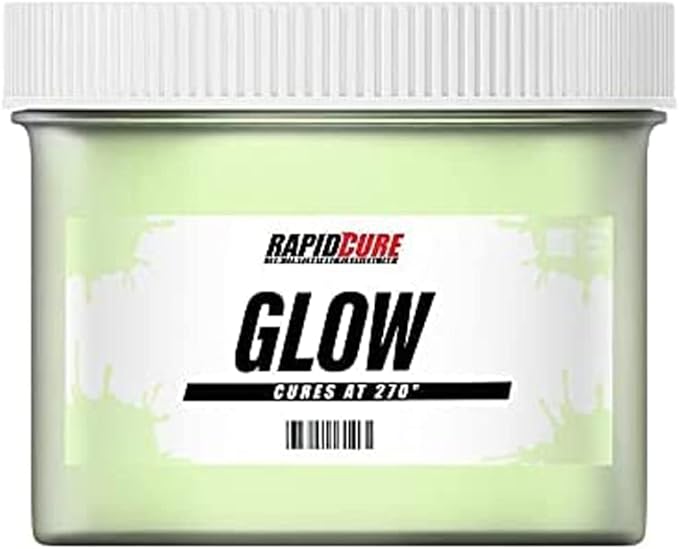 Rapid Cure® Screen Printing Ink Glow in The Dark (Gallon - 128oz.) - Plastisol Ink for Screen Printing, Fast Curing Fabric Paint - Screen Print Direct®, USA Made