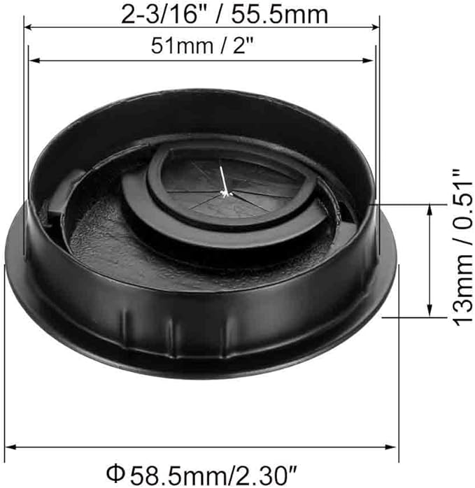 uxcell Cable Hole Cover, 2.1Inch/53mm Zinc Alloy Desk Wire Cord Cable Grommets Hole Cover for Office PC Desk Cable Cord Organizer, Black