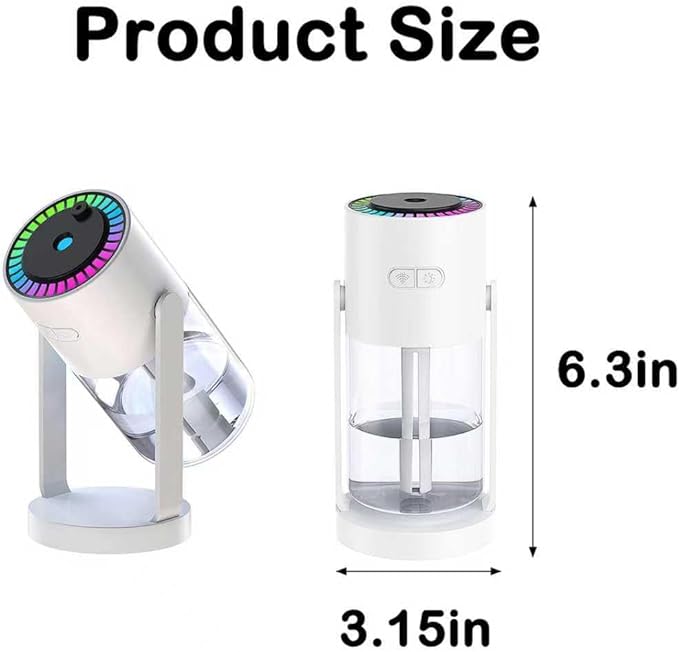 Portable Starry Sky Projection Humidifier, USB Mini Humidifier, 360° Rotating Nozzle, Colorful Lights, Anti-Clogging Technology, Ultra-Quiet Design, Suitable for Offices, Bedroom, Desktops. (02 Pink)