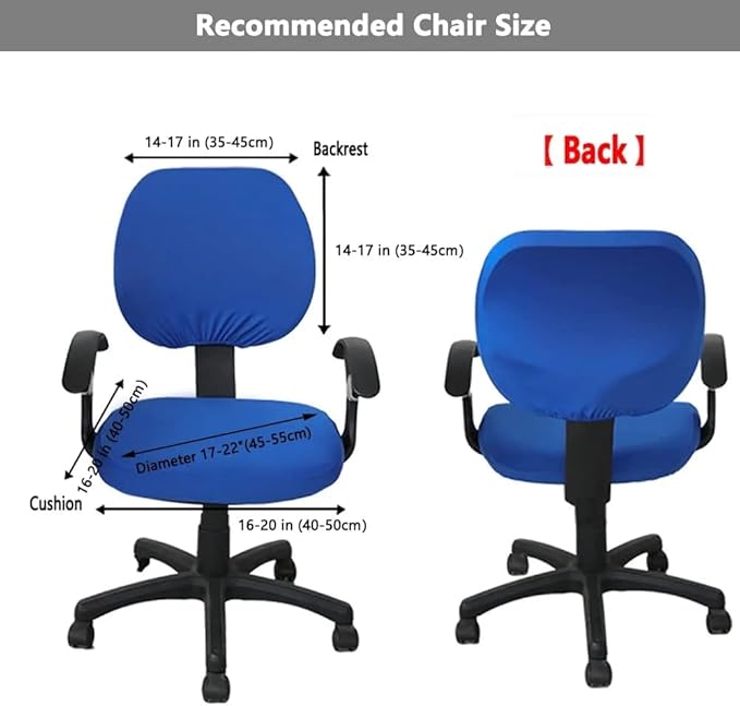 Melaluxe Computer Office Chair Covers, Protective & Stretchable Universal Chair Cover, Stretch Rotating Chair Slipcover (Red)