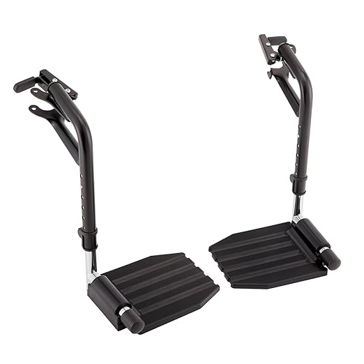 Invacare Wheelchair Legrest with Swing-Away Design, Adjustable Footrest Length and Flip-Up Composite Footplate, Easy-to-Install, Designed for Invacare Wheelchair