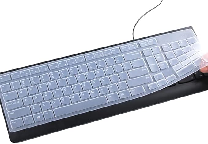 Ultra Thin Silicone Keyboard Protective Skin Cover Compatible with Lenovo 510 Wireless Keyboard GX30N81775 4X30M39458 KBRFBU71 EKB-536A SK-8823 ALO730S KU-1601 ALO510/520 (Clear)