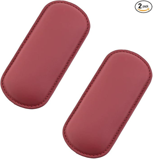 2PCS Car Door Armrest Pads, Soft Leather Memory Foam Car Arm Rest Cushion Pad for Elbow Leg and Knee Support, Universal Comfortable Auto Center Console Pillow for Most Vehicles (Red)