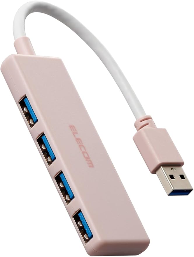 Elecom U3H-H040PN USB Hub USB 3.0 Bus Power 4-Port Pink
