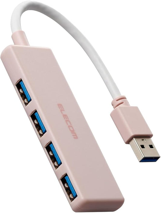 Elecom U3H-H040PN USB Hub USB 3.0 Bus Power 4-Port Pink