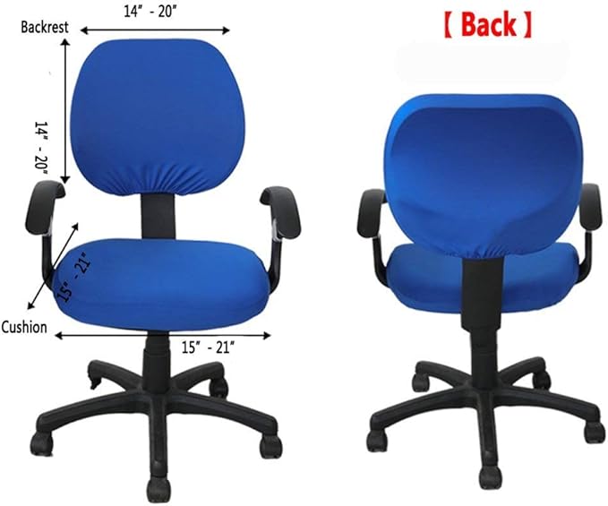 Melaluxe Computer Office Chair Cover - Protective & Stretchable Universal Chair Covers Stretch Rotating Chair Slipcover