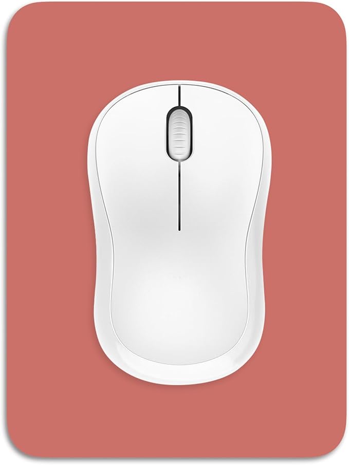 Dapesuom Small Mouse Pad, 6 x 8 Inch Thick Rubber Premium-Textured Non-Slip Portable & Washable Mini Mouse Mat for Women Men Wireless Laptops Keyboard Tray Gaming Computer Office Travel, Indian Red