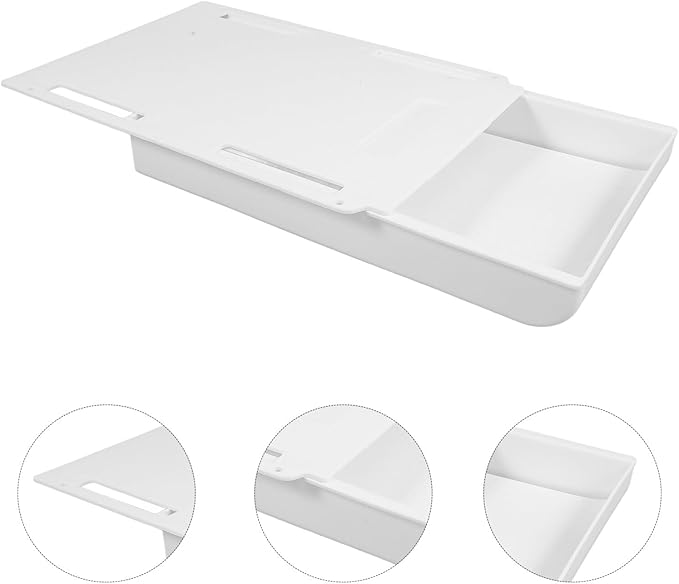 STOBOK Desk Storage Drawer Capacity Hidden Organizer Adhesive Installation for Office and Home for Stationery Tools and Sundries