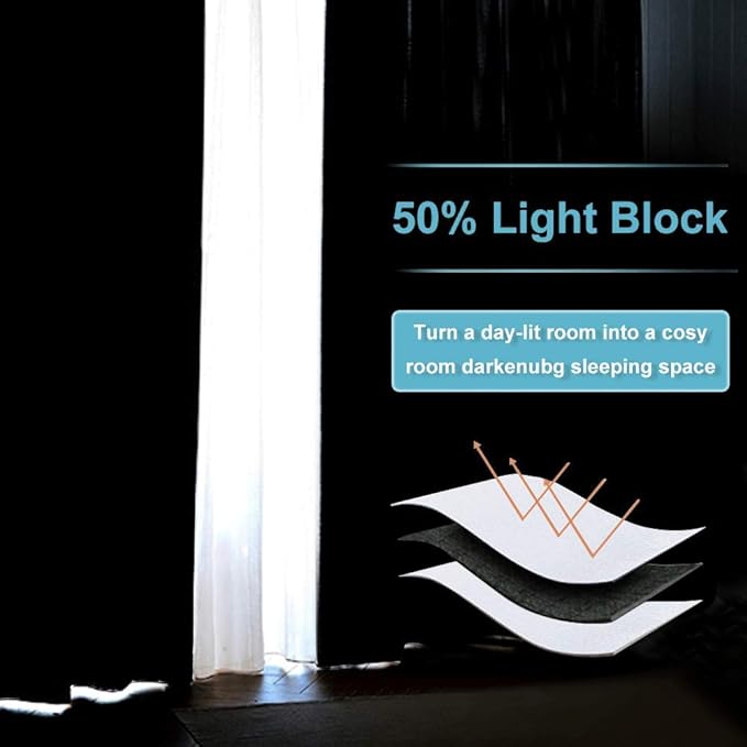 RYB HOME Room Dividers Curtain Privacy 50% Light Block Energy Efficiency Wall Partition Screens for Shared Bedroom Dining Patio Door Home Office Clinic Hospital, 1 Pc, Pure White, W 12.5ft x L 9ft