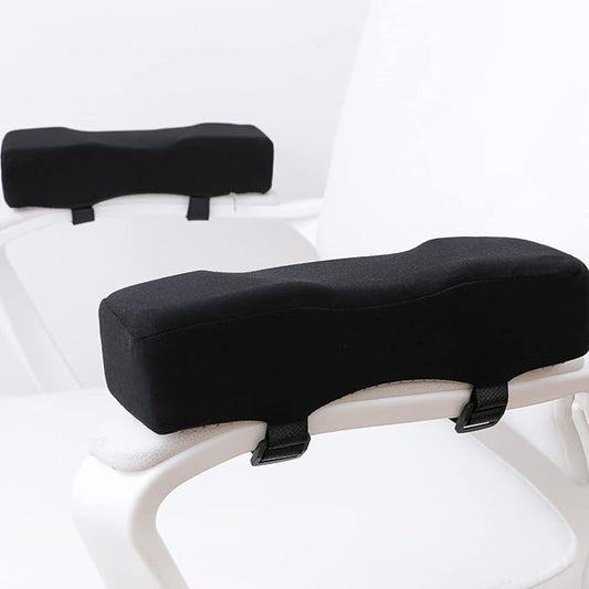LargeLeaf Extra Thick 2 inches Ergonomic Office & Gaming Chair with Memory Foam Armrest Pads - 2-Piece Set