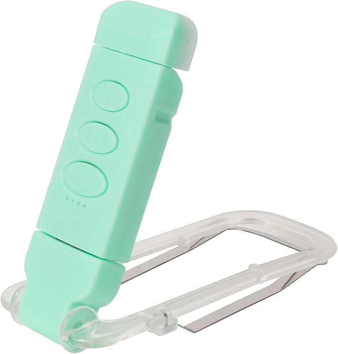 Clip On Book Light, USB Rechargeable Reading Light with 3 Color Modes, 5 Brightness Levels, Flexible Clamp Arm for Bed and Travel(Green, Clip On)