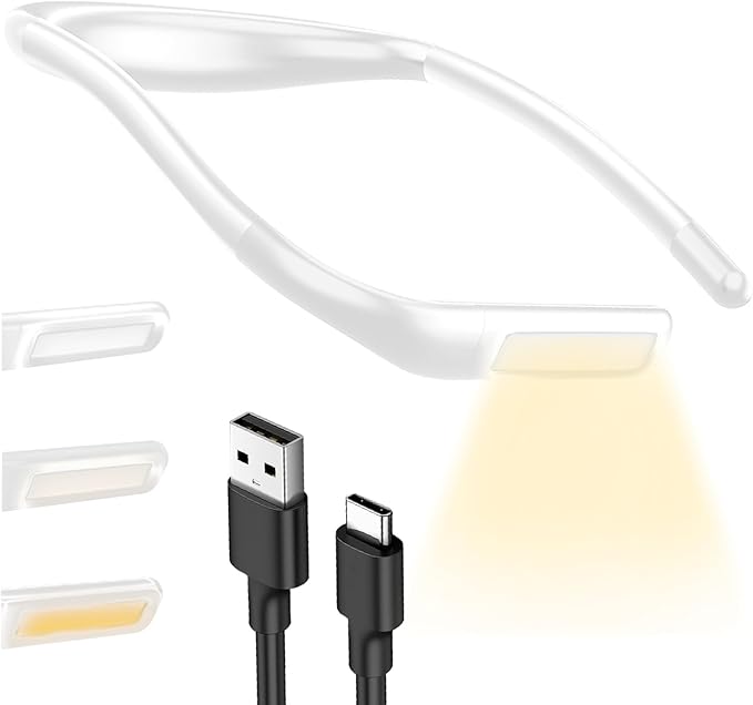 Reading Light, Rechargeable Book Light for Reading in Bed with Memory Function-Mini Portable, Ultralight Clip-on LED Bookmark Lamp for Night Reading for Book Lovers, Kids