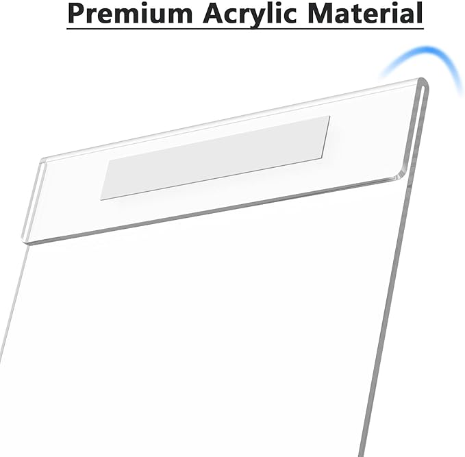 MaxGear 6 Pack Acrylic Sign Holder 11 x 17 Wall Mount Clear Plastic Sign Holder with Double Sided Tape, Plexiglass Document Flyer Acrylic Frame for Office, Home, Store, Restaurant