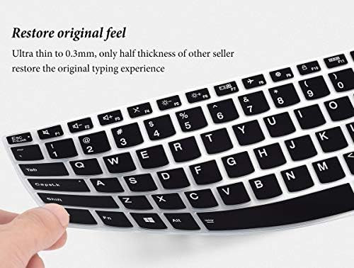 Keyboard Cover for Lenovo Yoga 7i 5i 2-in-1 14"/Flex 5 14" 2-in-1 Laptop/Flex 5 14"/ Idepad S540 14/ThinkBook 14 Gen 2,Keyboard Protector Skin for Lenovo Ideapad 5 14"-Black