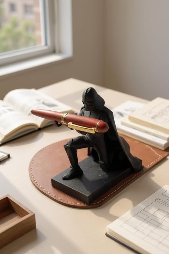 Darth Vadar Pen Holder Desk Office Decor Cool Nerdy Fun Accessories Funny Gadget Great Gift Idea for Father's Day Christmas Stocking Stuffer Birthday or Teacher Appreciation