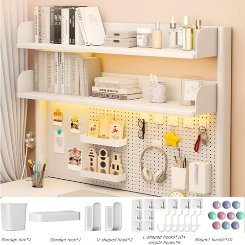 Desk Organizer Shelf, Clamp-On Workstation for Pegboards, Space Saving Storage Solution