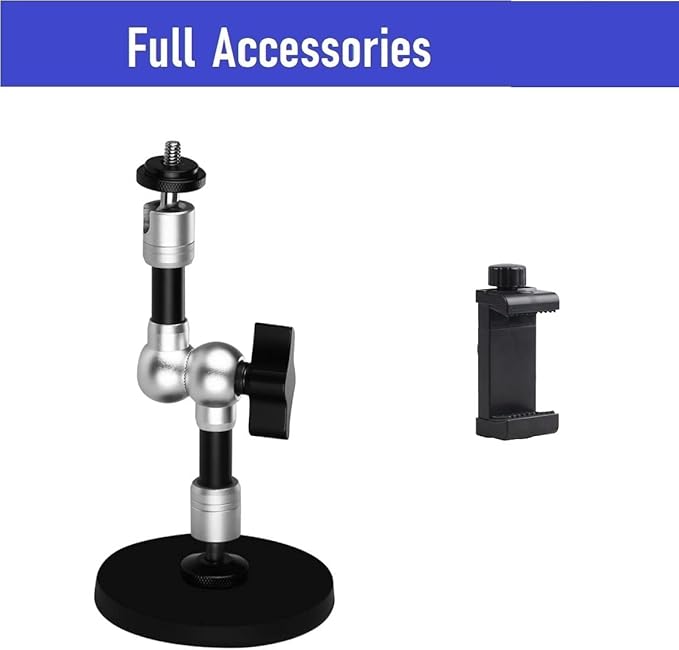 AceTaken Webcam Magnetic Mount,7'' Magic Arm with Magnetic Suction Holder Compatible with Logitech StreamCam C920s Brio C930 C922 C925e C615 and Webcams with 1/4''-20 Interface