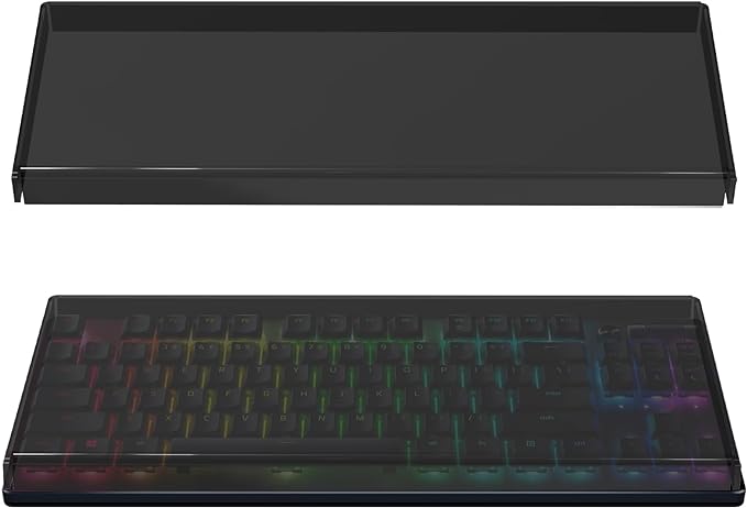 Geekria Tenkeyless TKL Keyboard Dust Cover, Acrylic Keypads Cover for 80% Compact 87 Key Computer Mechanical Gaming Keyboard, Compatible with Razer Huntsman Tournament Edition TKL, V2 TKL