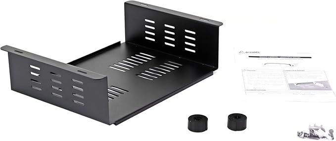 AEONS Under Desk Computer Mount | Laptop PC Mount | Wall Mount for Small Mini Form Factor Case | Desk Holder Shelf Drawer 14" x 4" x 11"