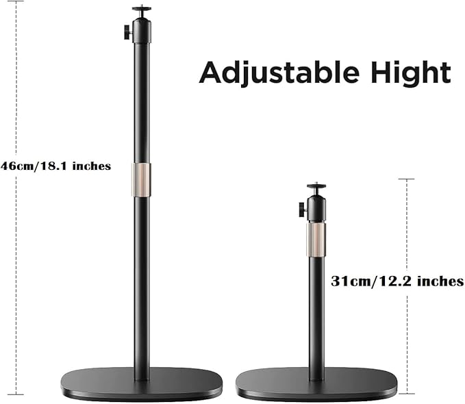 Heavy-Duty Webcam Stand, 18-inch Tabletop Webcam Tripod Holder Compatible with OBSBOT Tiny 2/ Tiny SE 1080P/Meet 2/Meet SE/Meet Webcams
