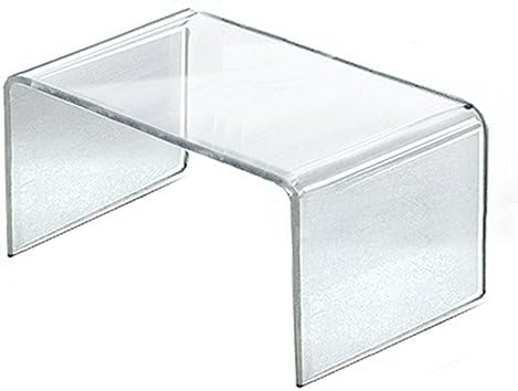 Azar Displays 515334 4" W x 6" D x 3" H Acrylic Riser, clear (4 Pack)