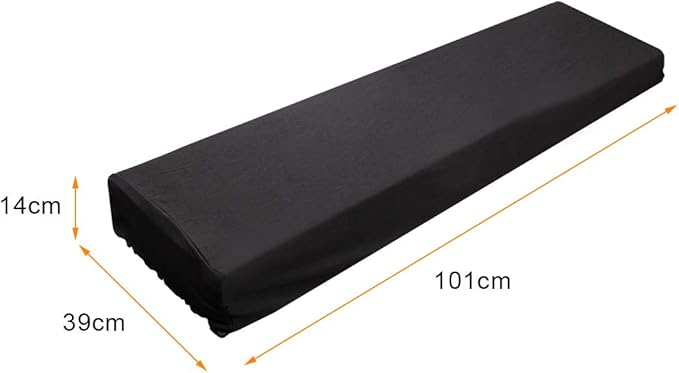 Piano Keyboard Dust Cover For 61/76/88 Keys- Electric/Digital Piano Stretchable Protective Keyboard Cover, Elastic Cord Locking Clasp, Machine Washable (61-76 Keys)