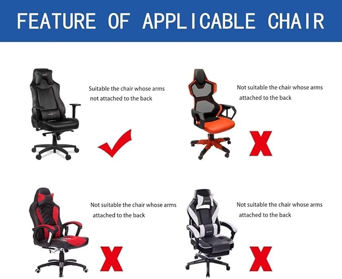 SARAFLORA 2 Pack Gaming Chair Cover, Stretchable Computer Chairs Cover Removable Office Chair Cover for Armchair, Swivel Chairs, Computer Boss Chair, Spandex Chair Slipcovers, Pink