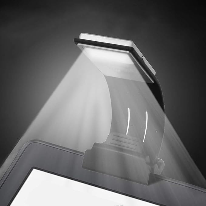 Book Light, LED Reading Lamp USB Rechargeable Flexible Night Light 4 Level Brightness 360°Adjustable Clip on Work/Desk/Bed Lights for Amazon Kindle/eBook Reader/Book/iPad
