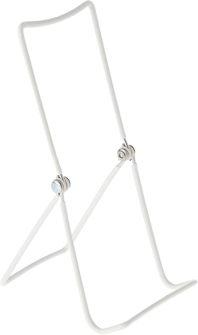 GIBSON HOLDERS 3A Adjustable White Wire Display Easel, 3.625" W x 4" D x 8.75" H, Pack of 2