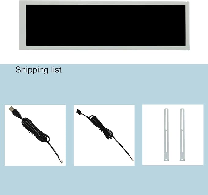 VSDISPLAY 8.8 Inch 1920x480 IPS LCD Monitor for Secondary Display/DIY Computer PC Case GPU CPU RAM Temperature Data Monitoring Sensor Panel,White