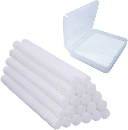 24PCS Humidifier Filters Sticks 4.64'' Replacements Cotton Stick Small Humidifier Filter Stick for INVODA Mini Cool Mist Humidifiers (24 PCS+Transparent box)