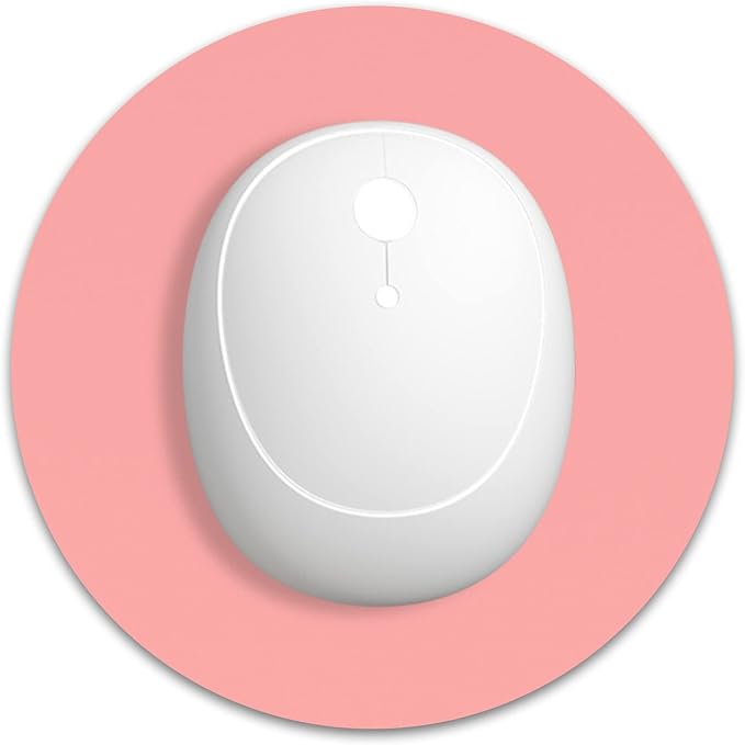Dapesuom Small Mouse Pad, 6 x 6 Inch Thick Rubber Premium-Textured Non-Slip Portable & Washable Round Mini Mouse Mat for Women Men Wireless Laptops Keyboard Tray Gaming Work Computer Travel, Rose Pink