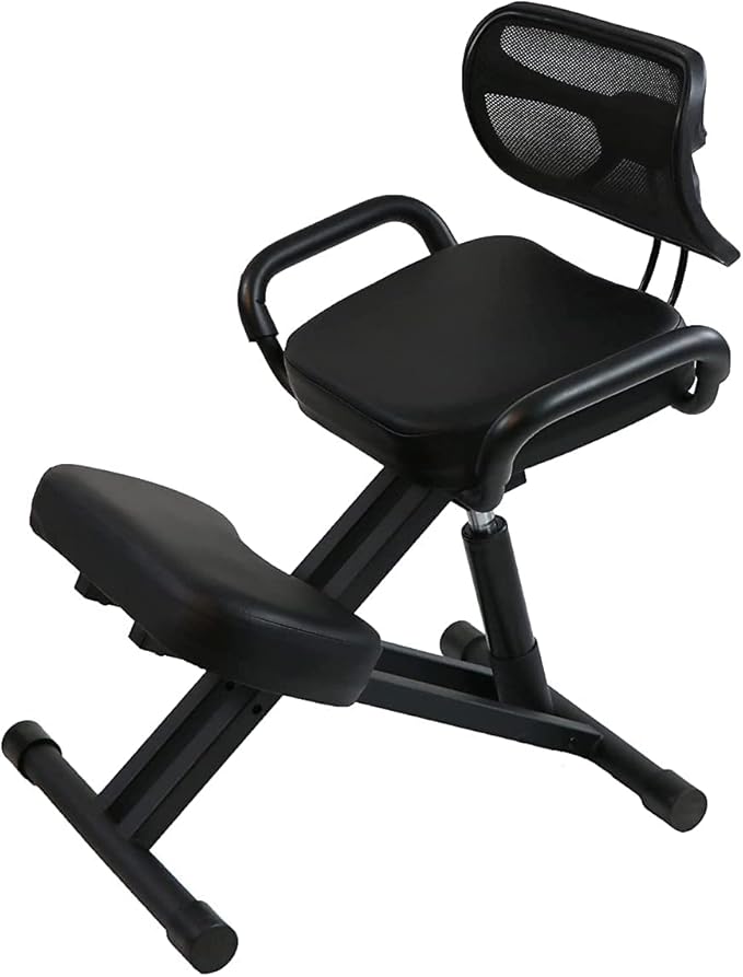 Master Massage Ergonomic Kneeling Chair with Back Support for Office -Posture Chair with Angled Seat and Backrest for Home and Office-Posture Correction Stool-Improve Your Posture