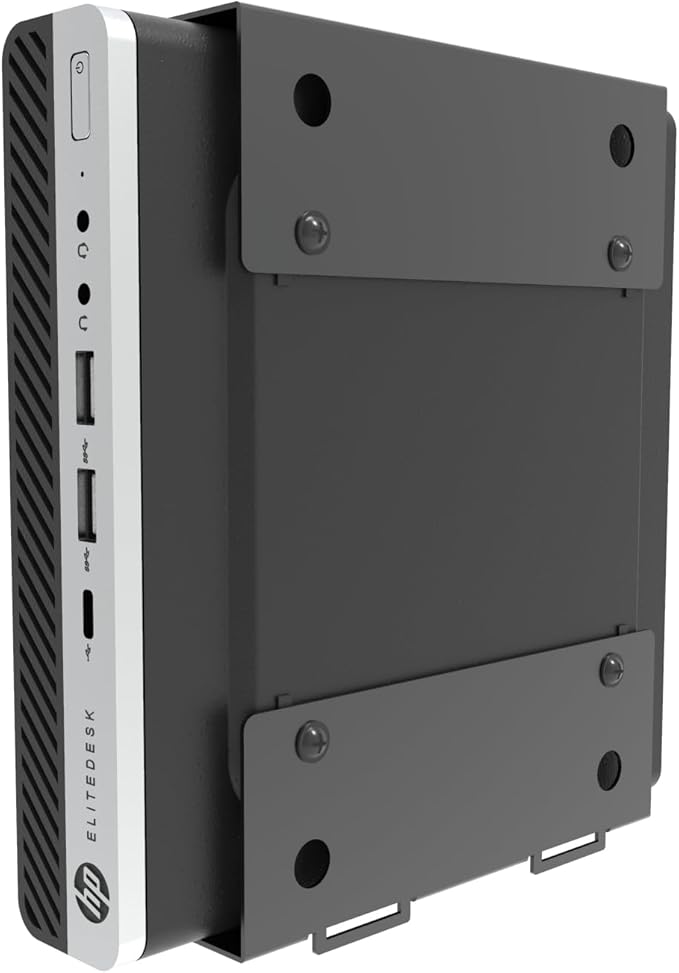 JINGCHENGMEI Wall Mount Compatible with HP EliteDesk, ProDesk, Mini Desktops - Steel Mount for Wall, Under Desk or VESA