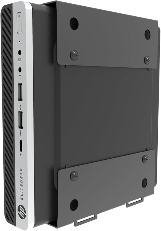 JINGCHENGMEI Wall Mount Compatible with HP EliteDesk, ProDesk, Mini Desktops - Steel Mount for Wall, Under Desk or VESA