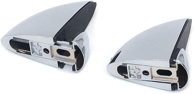 Set of 2 Glass Clamps, Wood/Glass Shelf Bracket, Glass Support Wood Holders, Fish Mouth Shape Clip, Adjustable Clamping 3-20mm Thickness, Zinc Alloy Chrome Finished