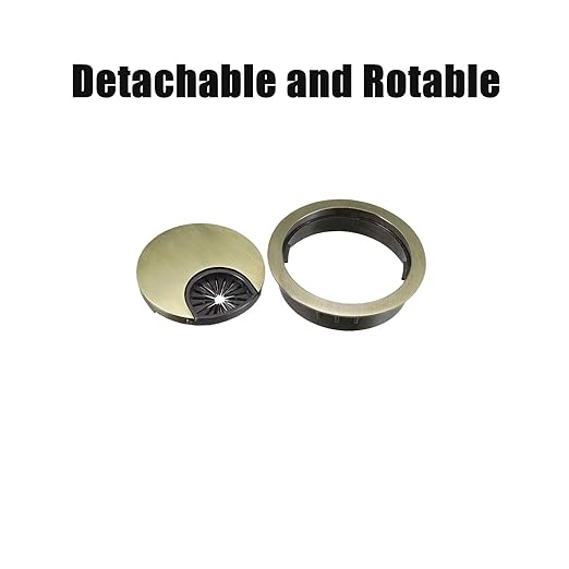 TuTuYa 4PCS Desk Grommet, Bronze Desk Grommet 2 Inch(50 mm) Desk Cable Grommet Desk Cable Hole Covers with Hole Saw, Ideal Solution for Office and Home Table Cable (Bronze, 2 Inch)