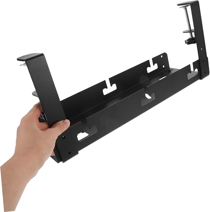 OSALADI Desk Tray No Drill Installation for Tidy Workspace Heat Dissipation Design for Cables Multifunctional Organizer for Home Office