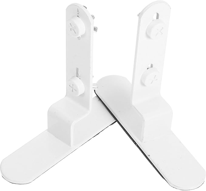 Pegboard Shelf Brackets Wall-Mounted Shelf Hardware Desktop Clamp Fixing Bracket Holder for Tabletop Pegboard Organizer White 2pcs Set