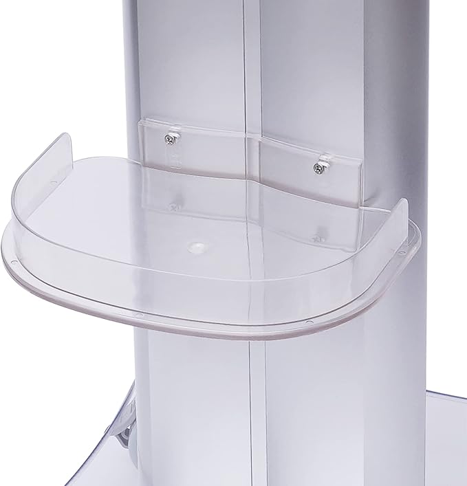 Beauty Salon Trolley Cart with Wheels, 3 Tier Esthetician Trolley Cart with Handle and Tray, Acrylic Salon Spa Rolling Stand Mobile Cart, Pedestal Cart Work Salon Station for Beauty Instrument Storage
