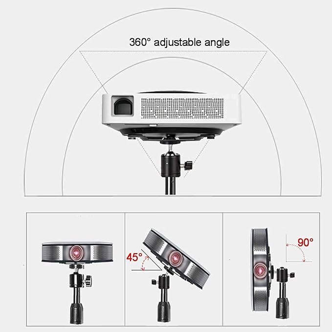 Coret Mini Projector Stand, Portable Camera Holder with 360 Rotatable Head, Adjustable Height 26-60in
