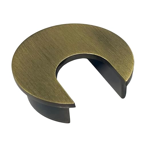 Electriduct 1.57" Metal Desk Grommet 40mm Cable Hole Cover Wire Cord Organizer (Large Opening) | Brushed Bronze (3 Pack)