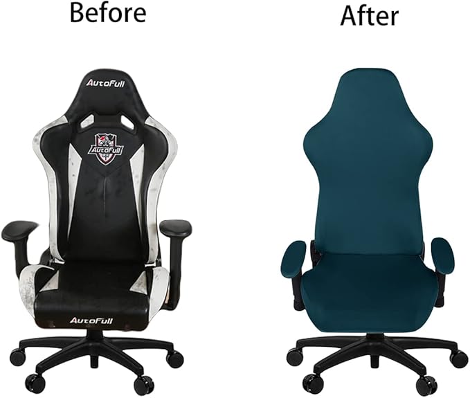 SARAFLORA Gaming Chair Covers Stretch Washable Computer Chair Slipcovers for Armchair, Swivel Chair, Gaming Chair,Computer boss Chair (Sapphire, X-Large)