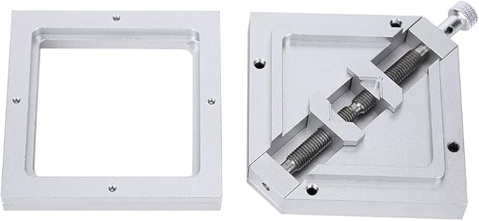 Adjustable BGA Reballing Station Kit HT-90 Aluminum Alloy Stencil Holder for Laptop CPU Phone Repair Diagonal Solder Ball Jig with Drainage Channel 9-43mm