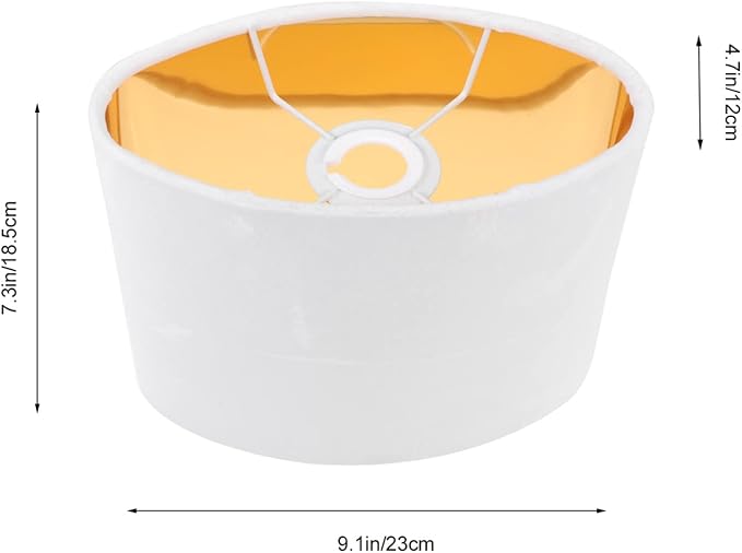 KALLORY Cloth Lamp Shade Oval Shaped Clip-on Lamp Cover Shade Accessories for Table Floor Pendant Lamp Replacement